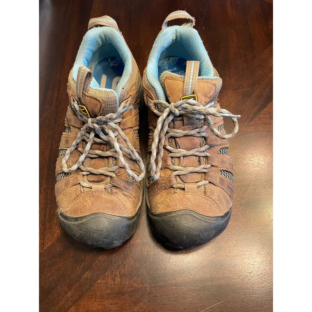 Keen 1011523 Women’s Voyageur Hiking shoes sneakers 8.5 brown/blue